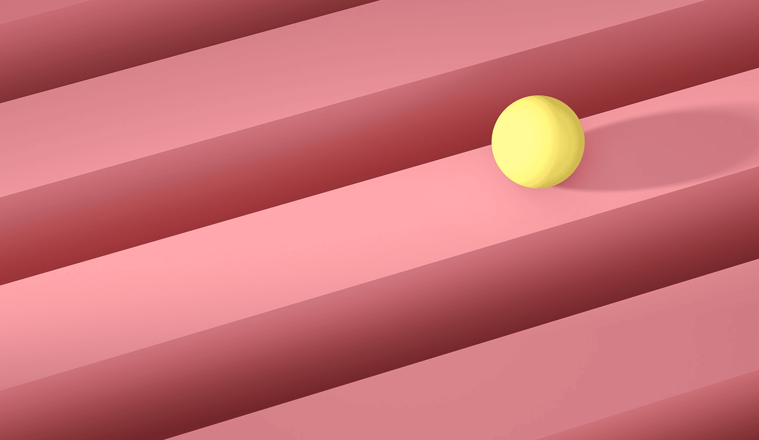 Rolling ball on red lined surface